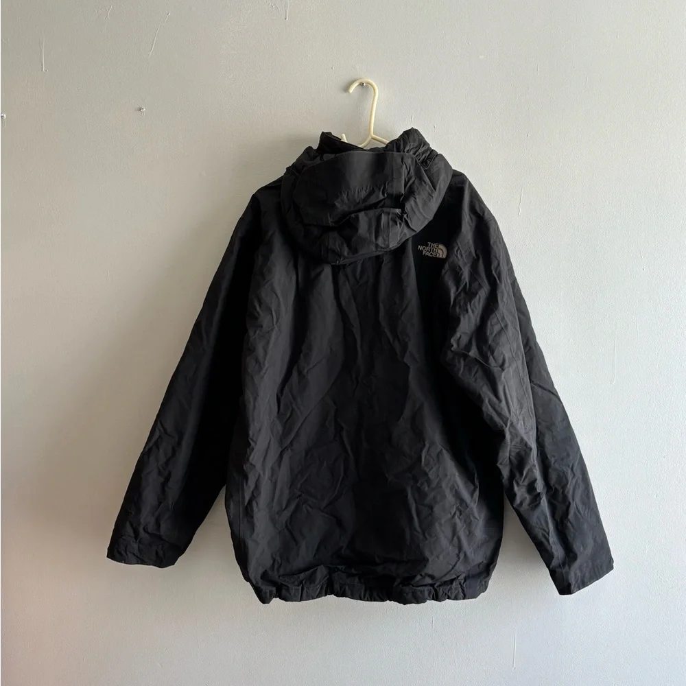 The North Face Hyvent Jacket Mens Size XL Windbreaker Black Full Zip Hooded